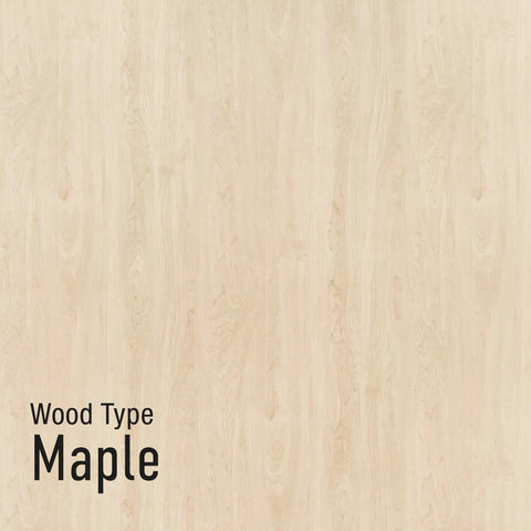 Top Tier Storage Cabinet For Makerspaces And Classrooms 50X24X53 Light Wood Finish With Chemical Resistant Top, Maple wood texture.