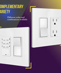 Screwless Decorator Wall Plates Two Gang White Gloss Finish Tough as Nails Durable Polycarbonate Outlet Covers