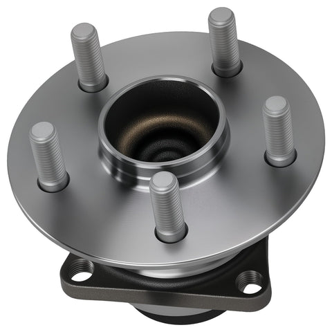 Front view of Rear Wheel Hub And Bearing Assembly Beefed Up For Pontiac Vibe 2009 2010 Toyota Corolla 2009 2019 Toyota Matrix 2009 2014 1 8L With Abs Rear Left And Right 5 Bolt 4 Bolt Square Flange Fwd