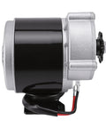 Side view of Beefy 12V 500W Gear Reduction Brushed DC Motor With Aluminum Alloy Body and Included Speed Controller for electric rides