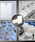 Two Pack High Density UPE Plastic Block 2 Inch Thick 6 Inch Long 3 Inch Wide for Machining and Engineering Projects, Pro Grade White Solid Block Heavy Duty for DIY Home Improvement
