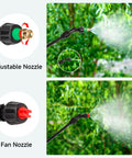 Beefy Acid Resistant Sprayer Wand Kit With Four Nozzle Types For Smooth Spraying showing adjustable and fan nozzles in use