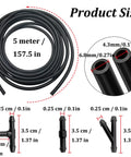 All In One Windshield Washer Hose Kit With 4 Meter Fluid Hose And 12 Connectors; coiled hose and various connector sizes shown