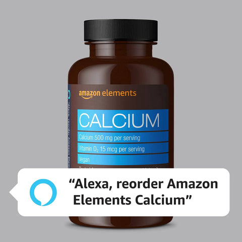 Bottle of Calcium Plus Vitamin D 500mg With 600 IU D2 Vegan Bone Health Supplement For Strong Bones 65 Tablets
