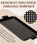 Heavy Duty Stainless Steel Grill Tray Set 3 Pack Nonstick Perforated Grill Baskets With Handles product feature