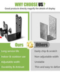 Comparison of Twist To Lock Door Barricade Brackets vs other brackets, highlighting adjustable width and durability attributes.