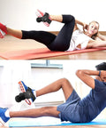 Two people using Tibialis Trainer Foot Strap For Dumbbell Workouts, Adjustable Ankle Weights For Leg Day At Home, Shin Splint Relief.
