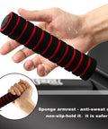 Close-up of anti-sweat sponge armrest on Hoverboard Seat Attachment For Kids And Grownups with hand grip detail.