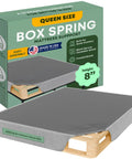 Eight Inch Queen Box Spring Solid Wood Mattress Foundation Delivering Quiet Nights And Heavy Duty Support Amish Crafted In Usa flat packed side view