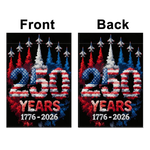 Garden Flag 1776 to 2026 250th Anniversary Patriotic Decor Double Sided 12 By 18 Inch Waterproof American Flag design