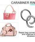 12 Pack 1 Inch Spring O Ring Clip Keychain Carabiner Set in Four Colors used for purse and keychain repair and accessories