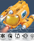 Close-up of High Speed RC Boat With Dual Propellers 2.4G Remote Lights And Water Spray 360 Degree Spin Rad Electric Boat Toy