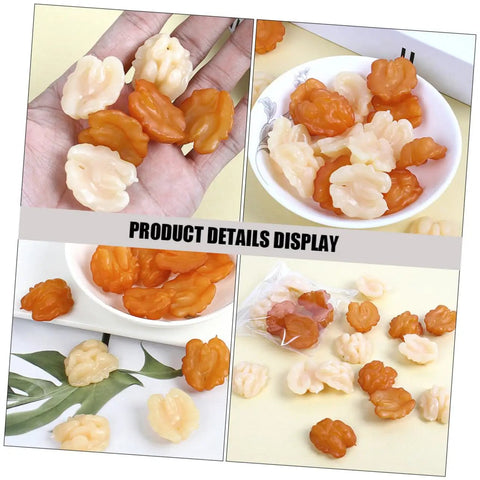 18Pcs Lifelike Walnut Models For DIY Crafts And Home Decor Dope Realistic Artificial Nuts in Various Settings