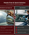 Comparison of using Windshield Repair Kit With Nano Glass Repair Liquid For Car Windows DIY versus professional service