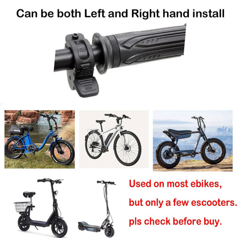 Thumb Throttle For Electric Bike And Scooter Easy Install Left Or Right 22 Millimeter Handlebar Clamp With Waterproof 3 Pin Connector
