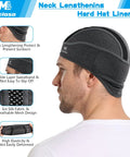 Side view of Cooling Skull Cap Helmet Liner with Neck Extension Sun Protection Stay Cool Breathable Mesh Sweat Cap For Hard Hats Ergonomic Fit Lightweight And Anti Sweat Outdoor Work Essential For Men And Women worn by a model.