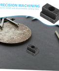 Precision machining tools and a single component from a Six Piece Slot Fastening Nuts And Bolts Set For T Slot Tracks And Machine Tool Applications