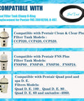 Tank Clamp O Ring Replacement For Pool And Spa D E Filter, 1/2 Inch Thick, 19.5 Inch Diameter, Fits CCP320 CCP420 CCP520 Clean And Clear Plus Models Manufactured After 2000, black O-ring seal