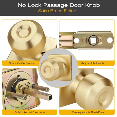 Six Piece Polished Chrome Privacy Door Levers Set For Bedroom And Bathroom Interior Doors With Keyless Inside Lock detail