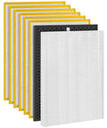 HR900 Replacement Filter Set For Pet Air Purifier Pet Parents Ultimate Clean Includes 1 H13 True HEPA Filter, 1 Activated Carbon Filter, And 6 Upgraded Replacement Filters Compatible With HR900 showcasing filters.