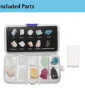 Mohs Hardness Test Kit 11-Piece Set With 10 Mineral Specimens And A Porcelain Streak Plate For Quick Rock ID