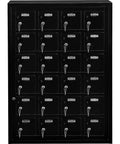 Real Tough Twenty Four Door Cell Phone And Tablet Locker Cabinet With Individual Key Compartments Heavy Duty Steel Build, 24 locked compartments.