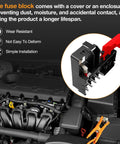 Badass Heavy Duty Battery Distribution Fuse Block Replacement Fits Chevy Silverado Gmc Sierra Cadillac Escalade Yukon Tahoe Suburban Factory Oem 84354716 22985570 displayed inside engine compartment with cover.