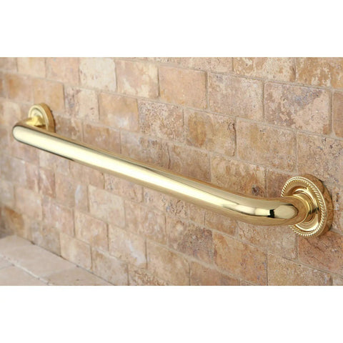 Camelon 24 Inch Grab Bar One And A Quarter Inch Diameter Polished Brass Finish Built To Last With Mounting Hardware Included