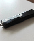 Everyday Carry Folding Knife For Outdoors With Belt Clip closed view showing handle and clip