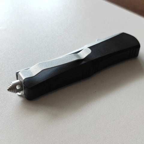 Everyday Carry Folding Knife For Outdoors With Belt Clip closed view showing handle and clip
