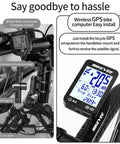 Dope GPS Bike Computer With Wireless Setup displayed on a bike handlebar, showing speed and distance data.