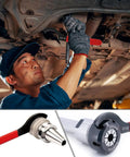 Mechanic using Beefy ER40 Coilover Spanner Wrench With Adjustable Jaw And Non Slip Handle C Shape Hook For Collet Chuck Lathe Clamping Nut