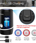 USB Charging Automatic Water Dispenser For 5 Gallon Bottle With Rechargeable Battery showing USB port and charge indicators