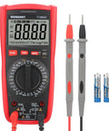 Pro Grade Digital Multimeter 1000V AC DC Manual Range Tester with probes and LCD display
