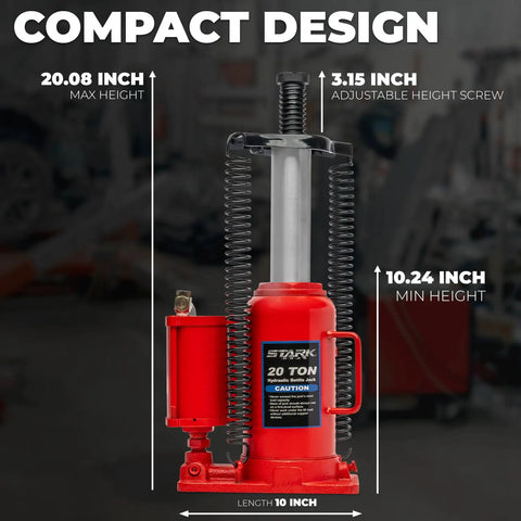 Low Profile Air Hydraulic Manual Bottle Jack Hoist With 44,000 Lbs Capacity For Auto And Truck Lifts Beefy Heavy Duty Construction
