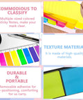 Seven Size Sticky Notes And Tabs Set With Multicolor Neon Index Tabs And Divider Notes For Office School Planner And Book Marking