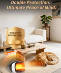 Compact 1200W Space Heater With Magnetic Remote Cranking Heat White Desk Friendly Portable Heating For Small Rooms