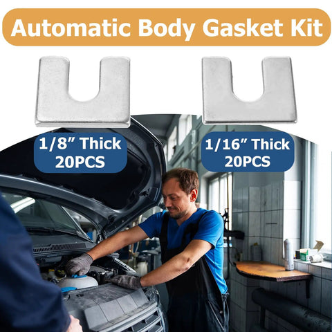 40 Piece Auto Body Fender Alignment Shim Kit For Precise Fender Gap And Panel Fit Includes One Sixteenth And One Eighth Inch Thick