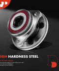 Side view of 2 Front Wheel Bearing And Hub Assembly 5 Lug Fit For Jeep Wrangler TJ 2000 To 2006 And Cherokee 1999 To 2001