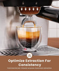 Cafe Quality Home Espresso Machine With 58mm Portafilter And Milk Frother 20 Bar Pump Compact Stainless Steel Espresso Maker brewing espresso