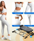 Durable Balance Board With Pro Strength Resistance Bands Home Cardio Stepper Trains Glutes And Thighs Burns Calories Fast on display.