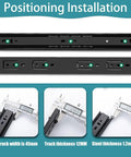 Heavy Duty 6 Inch Soft Close Drawer Slides With Full Extension Ball Bearing For Side Mount Cabinets Dressers And Kitchen Trash Can Runners Black 100 LB Capacity Quiet Smooth Operation Built To Last