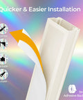 Hide Wall Wires Like A Pro With This Paintable Self Adhesive Cord Cover For 2 To 4 Cables, Beige Cable Raceway Easy Install