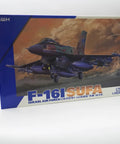Dope F-16I Sufa Israel Air Force 1 48th Scale Plastic Model Kit box with fighter jet illustration.