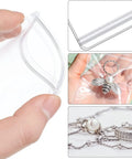 Clear Jewelry Zipper Bags For Packaging Rings And Earrings, Anti Tarnish And Waterproof, Transparent Poly Pouches, 100 Pack