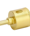 Check Out This Hella Cool 5 Piece 42mm Gemstone Hole Saw Kit With Golden Drill Cutters For Marble Glass And Ceramics To Make Precise Cuts Like A Pro. 42mm gold diamond hole saw bit for marble, glass, and ceramic tile