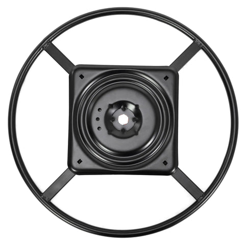 Top view of 24 Inch Swivel Ring Base For Recliner Chair Replacement With 10 Inch Turntable Plate And 7.87 Inch Hole Spacing