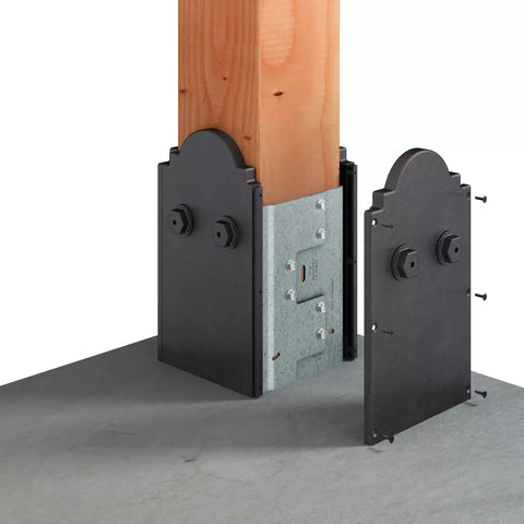 Outdoor Accents Mission Collection Decorative Post Base Cover for 6x6 Posts Wraps Around MPBZ Moment Base and Other Bases
