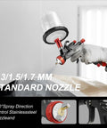Pro Grade Lvlp Automotive Paint Spray Gun Featherweight Champion Teflon Coated Barrel with standard nozzles for precision.