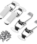 Spring Loaded Toggle Latch Set 4 Stainless Steel Latches With 18 High Quality Screws Two Point Two Inch Small Beefy Tension Clasp Clips